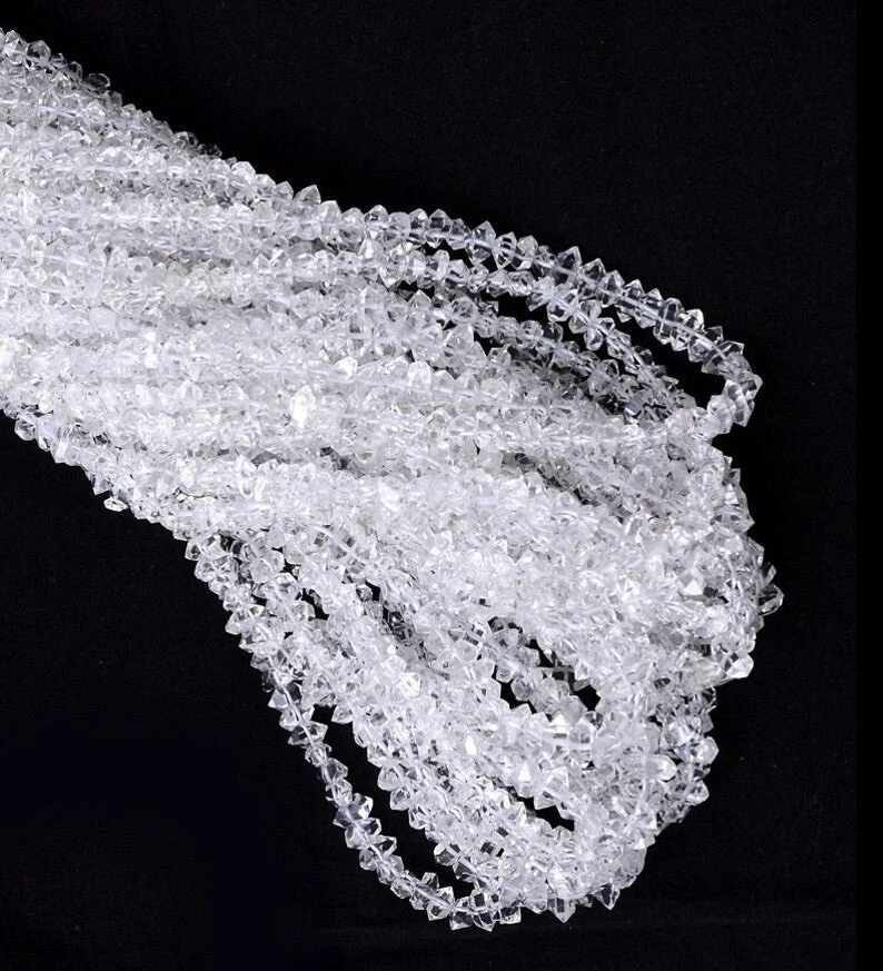 AAA + Herkimer Diamond Quartz, pietra preziosa pepita grezza trasparente non ... - Immagine 3 di 4