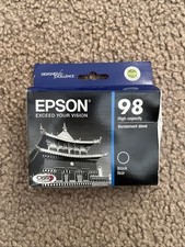 NIB Genuine Epson 98 Black ink T0981 T098120 Artisan 835 837 High Capacity