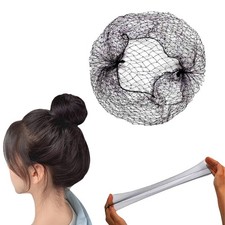 100 Pcs Invisible Hair Net 24 Inch Nylon Elastic Mesh Hairnet for Food Service