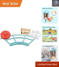 Deluxe Birdfy Pro Perch with Wider Design: Suet & Hummingbird Feeder Included