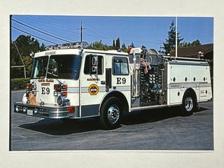 Santa Clara County CA E9 KME pumper Fire Apparatus Print A64