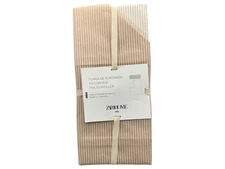 Zara Home Kids 100% Cotton Percale Pillowcase 23.5 x 23.5" Beige & White Striped