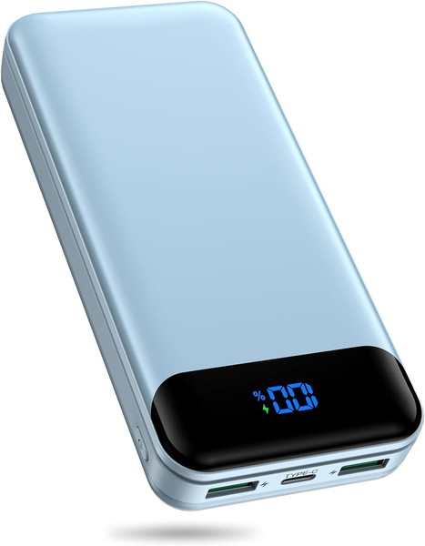 Enerwow Power Bank 27000 Mah, 22.5W Powerbank, USB C Externer Akkupack Mit LCD-image