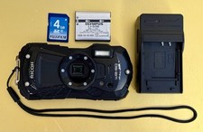 Ricoh Pentax WG-80 -Black Rugged 20 MP Underwater Camera 4K GPS W/ Extras 