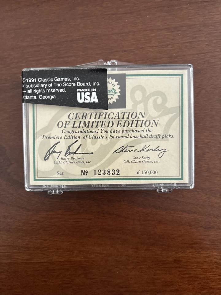 1991 Classic 1st Round Draft Baseball Picks Limited Edition Set #D  C. Jones - Image 2 of 4