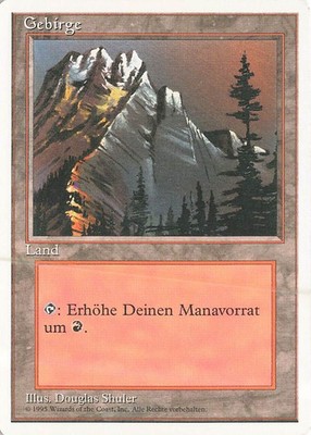 Mountain (A) L Fourth Edition (German) 183 NM