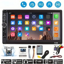 7" 2 Din Car Stereo Backup Camera MP5 Media Players USB/TF/AUX Mirror Link