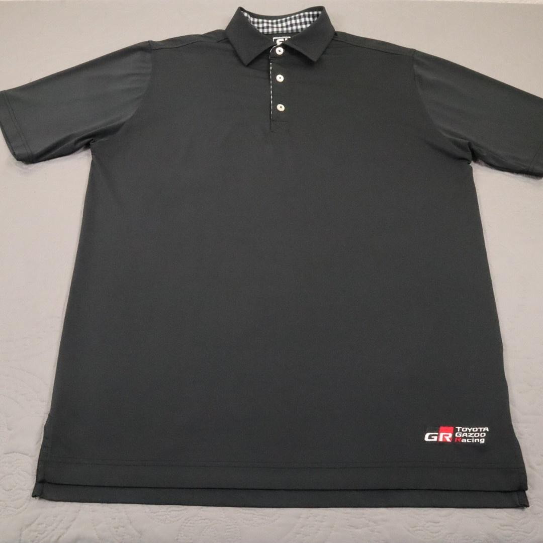 FootJoy Polo Shirt Toyota Gazoo Racing Mens Large Black Golf Athletic Stretch
