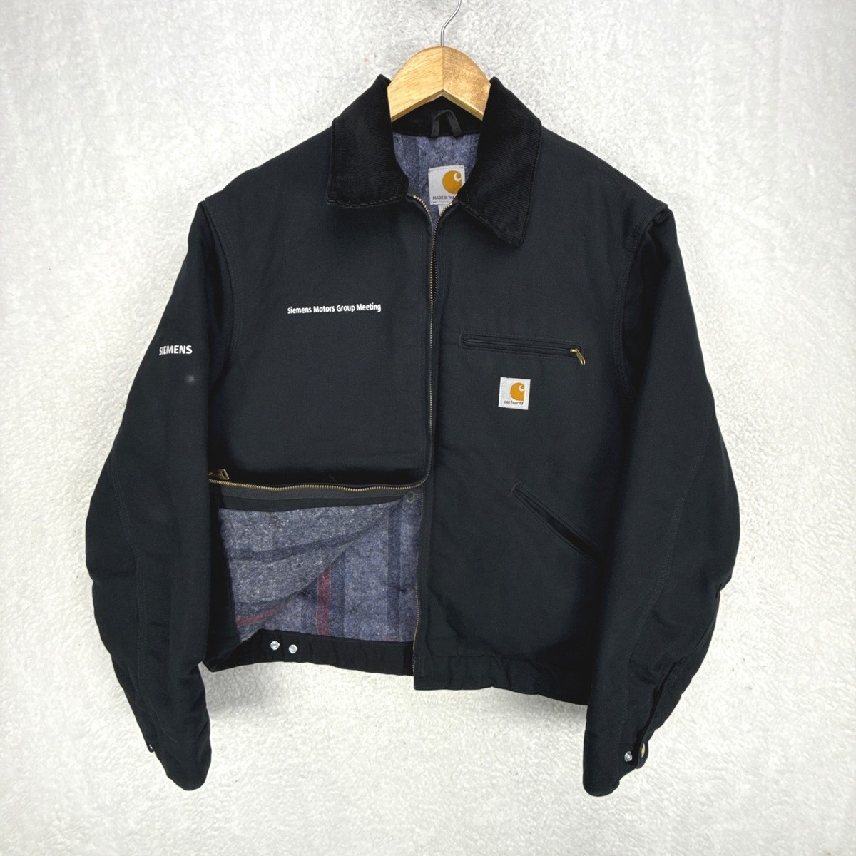 Carhartt Detroit Jacket Blanket Lined Mens Medium J001 BLK Black