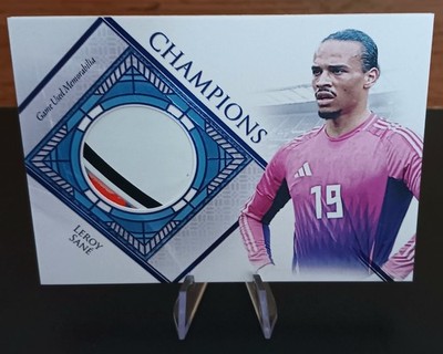 Etc#142 LeroySane,ManCity,futera unique,Champions,2024,game wornpatch,02/09