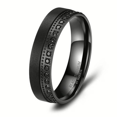 Damenring Partnerring Ehering schwarz Black Titanium Titan Marrya DBT-10