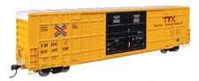 Walthers HO Scale  60' High Cube Plate F Boxcar Trailer Train TTX TBOX 664008