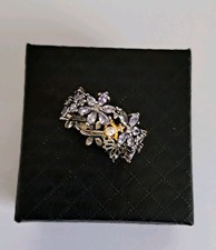 Stunning Bridgerton Costume Jewellry Ring with Gift Pouch Sterling Silver