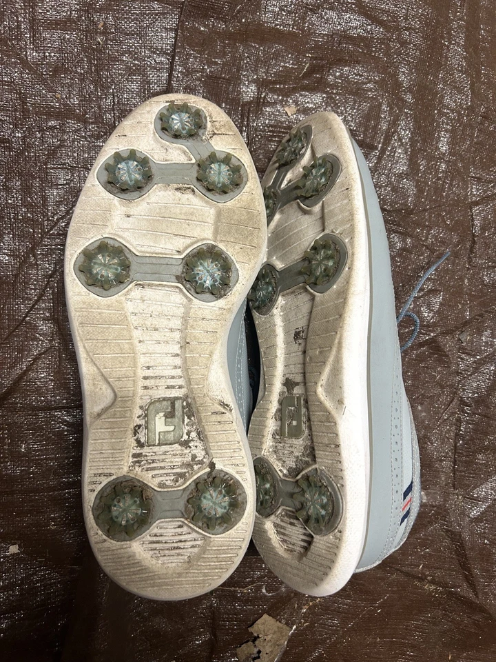 Zapatos de golf FootJoy FJ Traditions punta de ala gris/azul marino/rojo 57912 para hombre talla 12 Foto 2 de 4