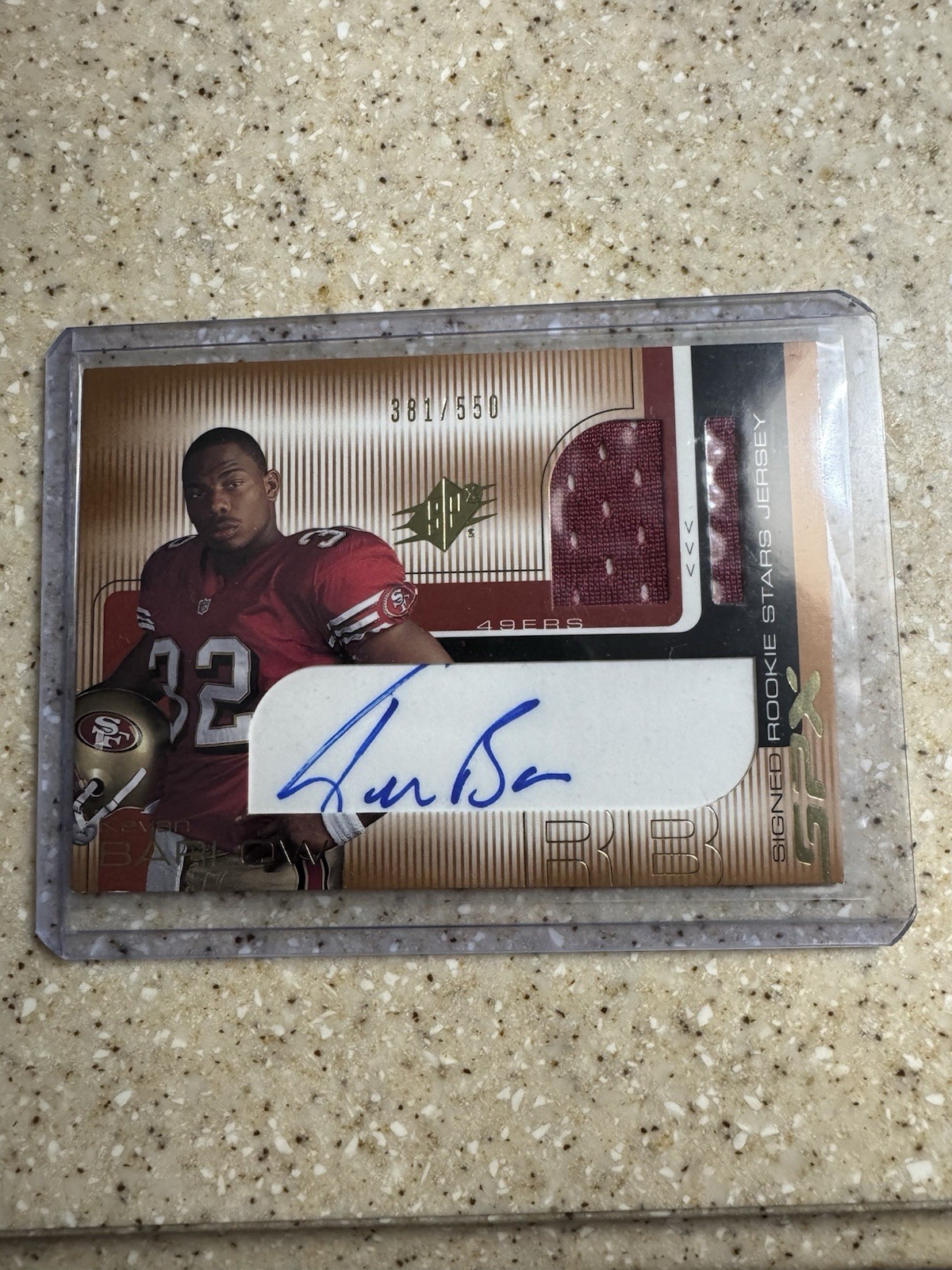 Kevan Barlow Spx #106 Signed Jersey
