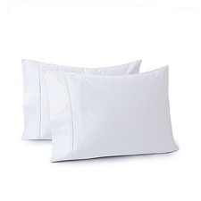 100 Egyptian Cotton Pillow Cases Set of 2,Standard Standard - envelope White