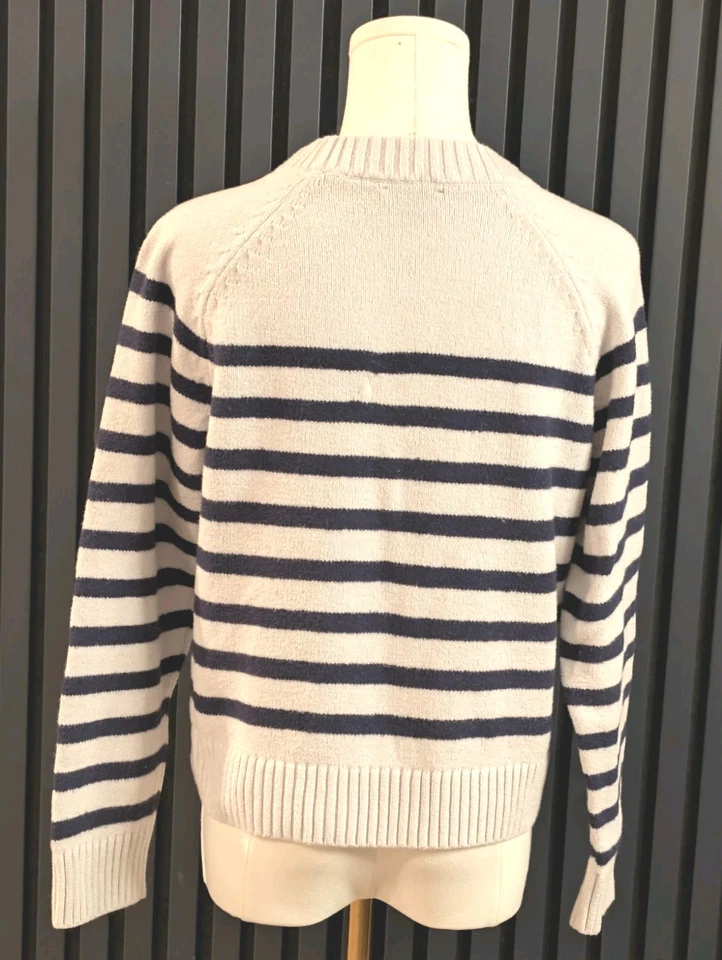 Suéter de punto a rayas mediano pequeño GAP para mujer - mezcla de algodón Foto 2 de 4