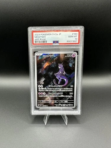 Pokémon: PSA 10 Gem Mint Mewtwo AR #183/165 Japanese 151 2023 TCG