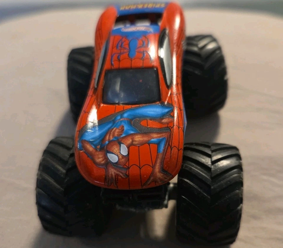 漫威风火轮蜘蛛侠怪物果酱卡车 2001 年小型轮毂超级轮胎 (B158) — 第 2/4 张图片