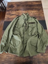 Vintage US ARMY M-65 Field Jacket OG-107 Small Short Vietnam Era Dated 1972