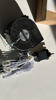 LED Lichtervorhang mit Lüfter Gebläse & UK Stecker Trafo Set
