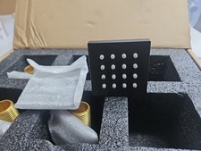 4pc Matt Black Shower Body Spray Jets, Spa Massage Showerhead Wall Mount New