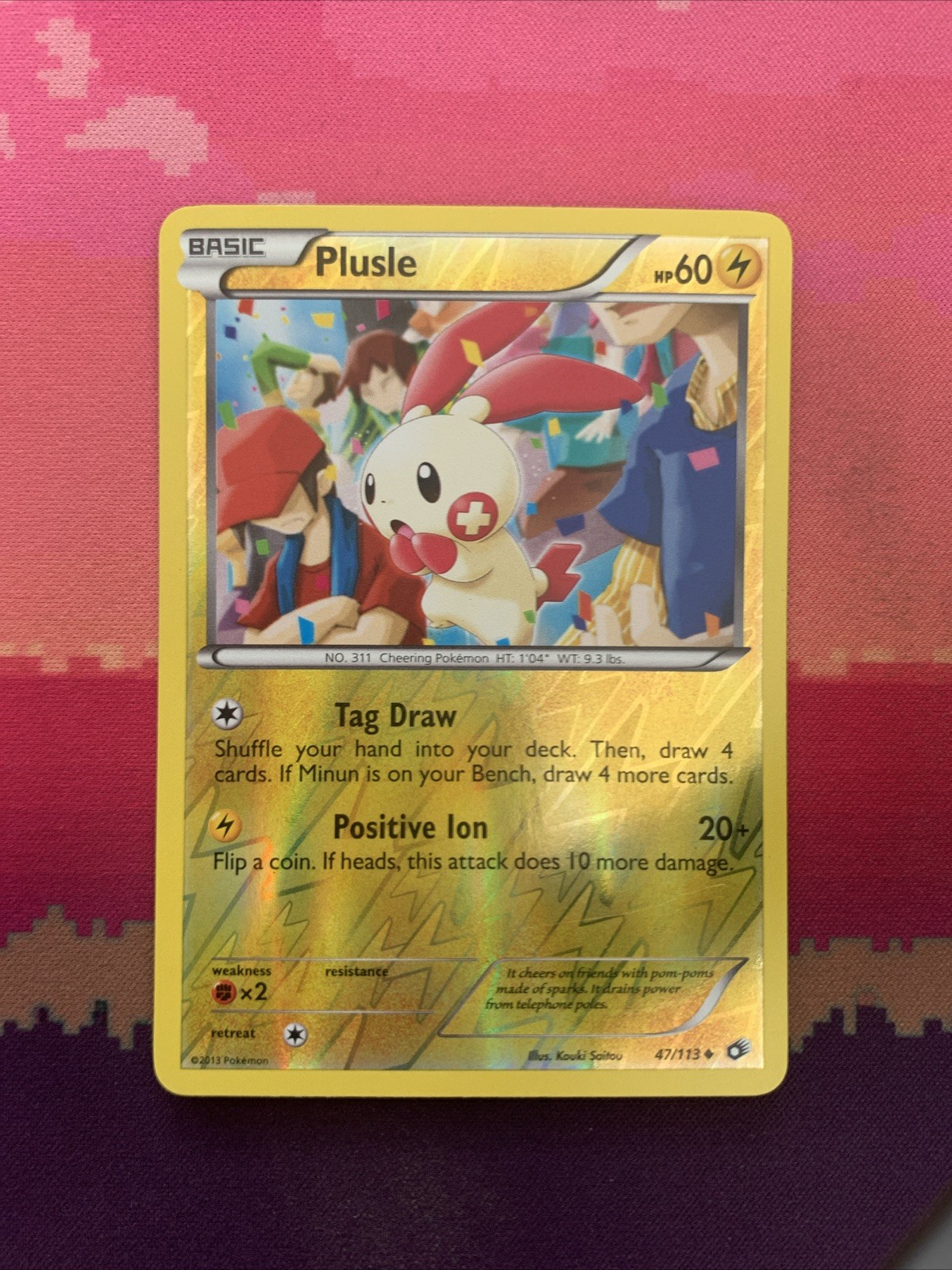 Pokemon Card Plusle Legendary Treasures Reverse Holo 47/113 Near Mint