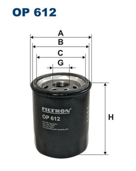 ÖLfilter Filtron OP 612 Anschraubfilter FüR Note Nissan Primera Serena Sunny K12-image