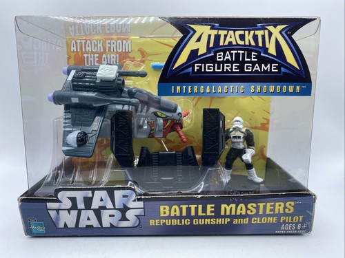 Star Wars Attacktix Figure Game REPUBLIC GUNSHIP CLONE PILOT Battle Masters 2006