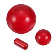 6 Sets Quartz Pearl Balls Set, 2 Shape Glass Crystal Loose Beads, Red