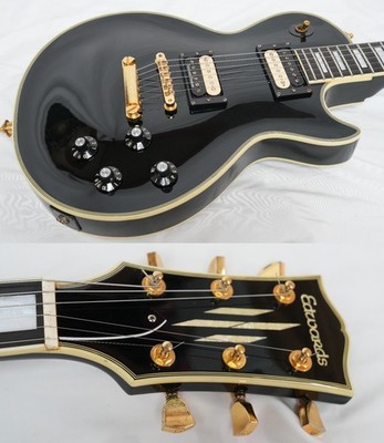 EDWARDS by ESP E-LP Les Paul Custom Black, early model, extra