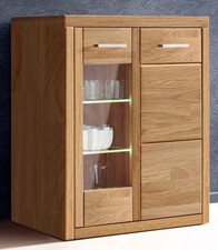 Vitrine Logo Sideboard Eiche Teilmassiv B.90cm  Highboard Kommode Home Affaire