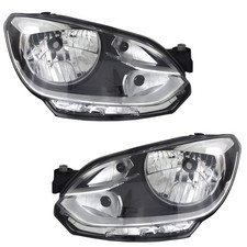 Scheinwerfer Set für VW Up! 2011- H4 LWR Stellmotor Chrom Halogen H4