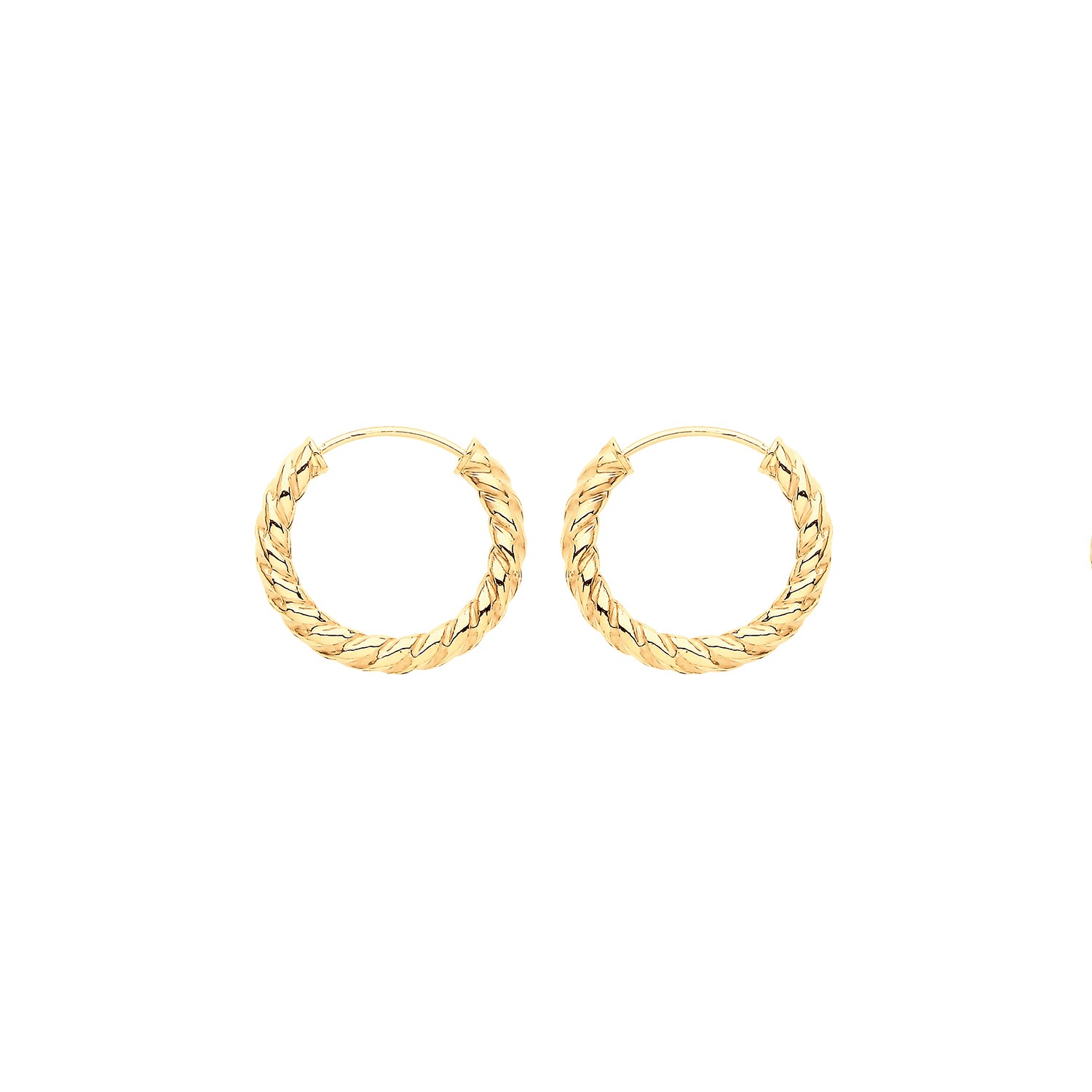Boucles d'oreilles or femme 375/1000 dormeuses 11mm x 2mm légères anti-irritation pour lobes sensibles