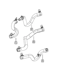 Genuine Mopar Heater Return Hose 5058802AB