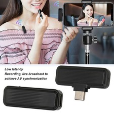 Mini Lavalier Microphone Noise Reduction Rechargeable 2.4G Wireless Lapel Mic