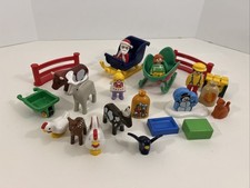 Playmobil 123 Lot of Figures Animals Santa Christmas Accessories