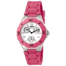 Invicta 18791 Women's Angel White Dial Pink Silicone Strap Watch