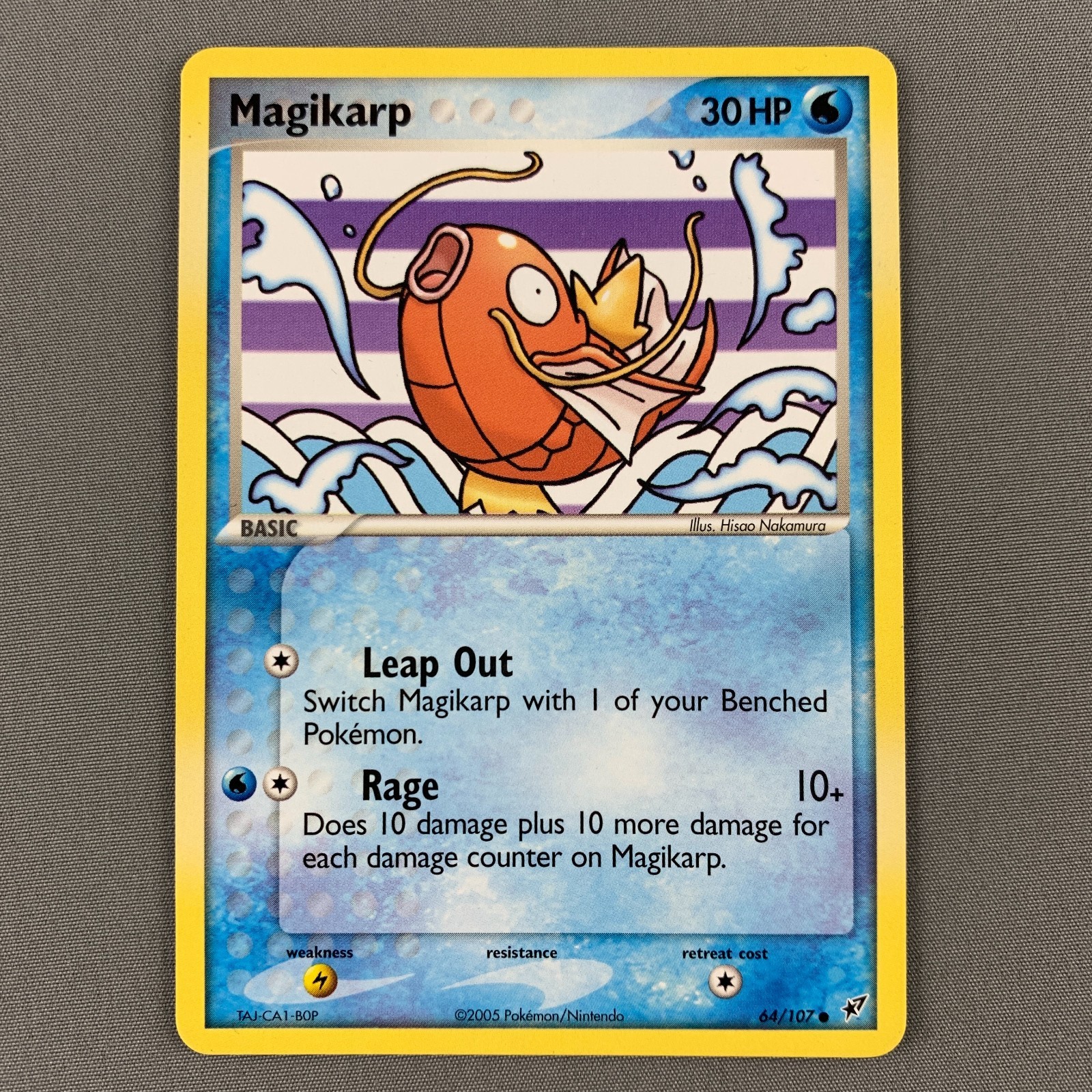 Magikarp 64/107 EX Deoxys Regular Common Pokemon Card Vintage 2005 English NM