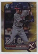 2022 Bowman Draft Chrome Gold Refractor 14/50 Brenner Cox #BDC-196 0u56