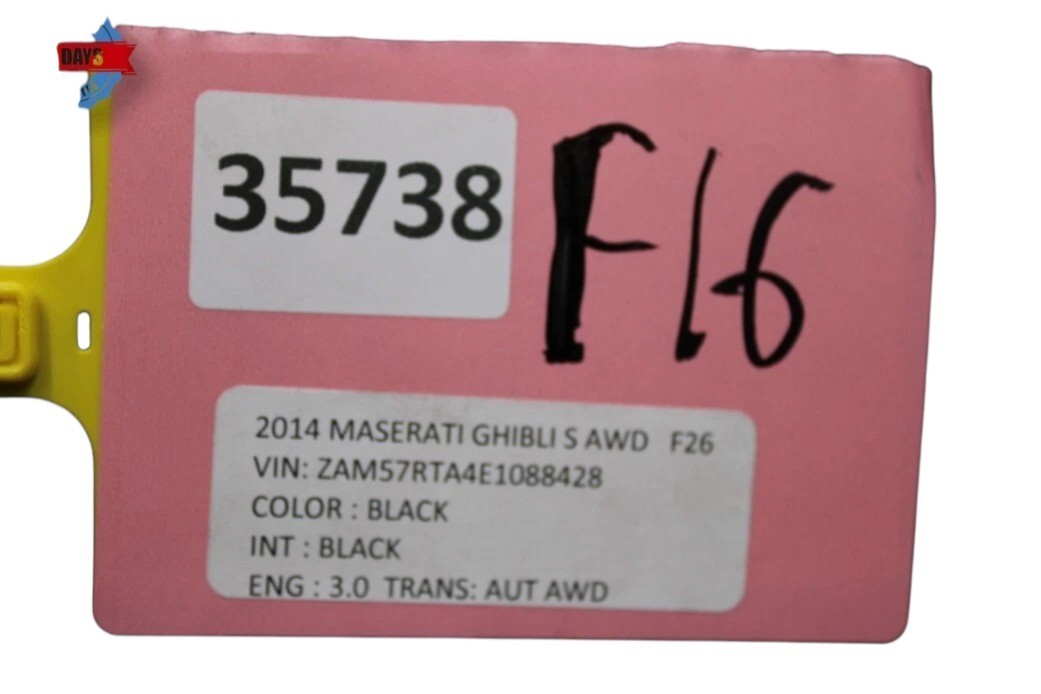 14-17 Maserati Ghibli Rear Left Side Fender Liner Splash Shield Guard Cover Oem