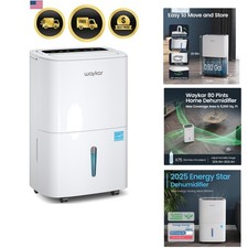 Deshumidificador doméstico Energy Star Max 80 pintas/estándar 62 pintas/D para espacios de hasta...