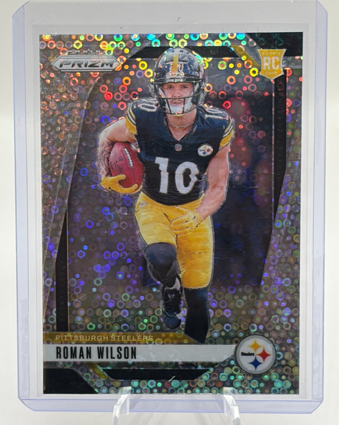 2024 Panini Prizm - Roman Wilson #384 Disco Prizm (RC) Steelers