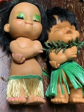 Vintage Hawaiian Hula Dancers Dolls Hong Kong 