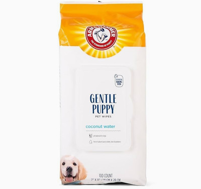 Arm & Hammer Dog Wipes Natural Deodorizing Pet Wipe with Coconut 100-Count