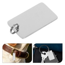 5 Pcs Polished Stainless Steel Tags Blank Keychain Blanks Engraving Dog