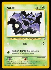 Zubat 59/64 - Neo Revelation Pokemon Unlimited - NM Common