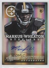 2013 Panini Absolute Rookie Spectrum Platinum 3/10 Markus Wheaton #163 Auto 0o0