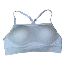 NWT Victoria  s Secret PINK Active Seamless Air Sports Bra Small Silver Shimmer