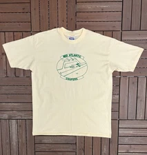 Mid Atlantic Coupers Airplane Vintage Made in USA Yellow T-Shirt Tee Size XL